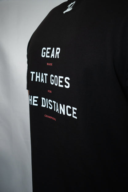 Gear That Goes The Distance Premium Oversized T-Shirt (Black)