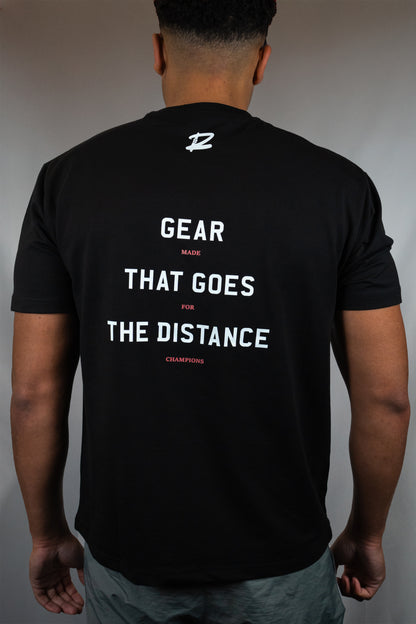 Gear That Goes The Distance Premium Oversized T-Shirt (Black)