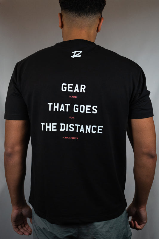 Gear That Goes The Distance Premium Oversized T-Shirt (Black)