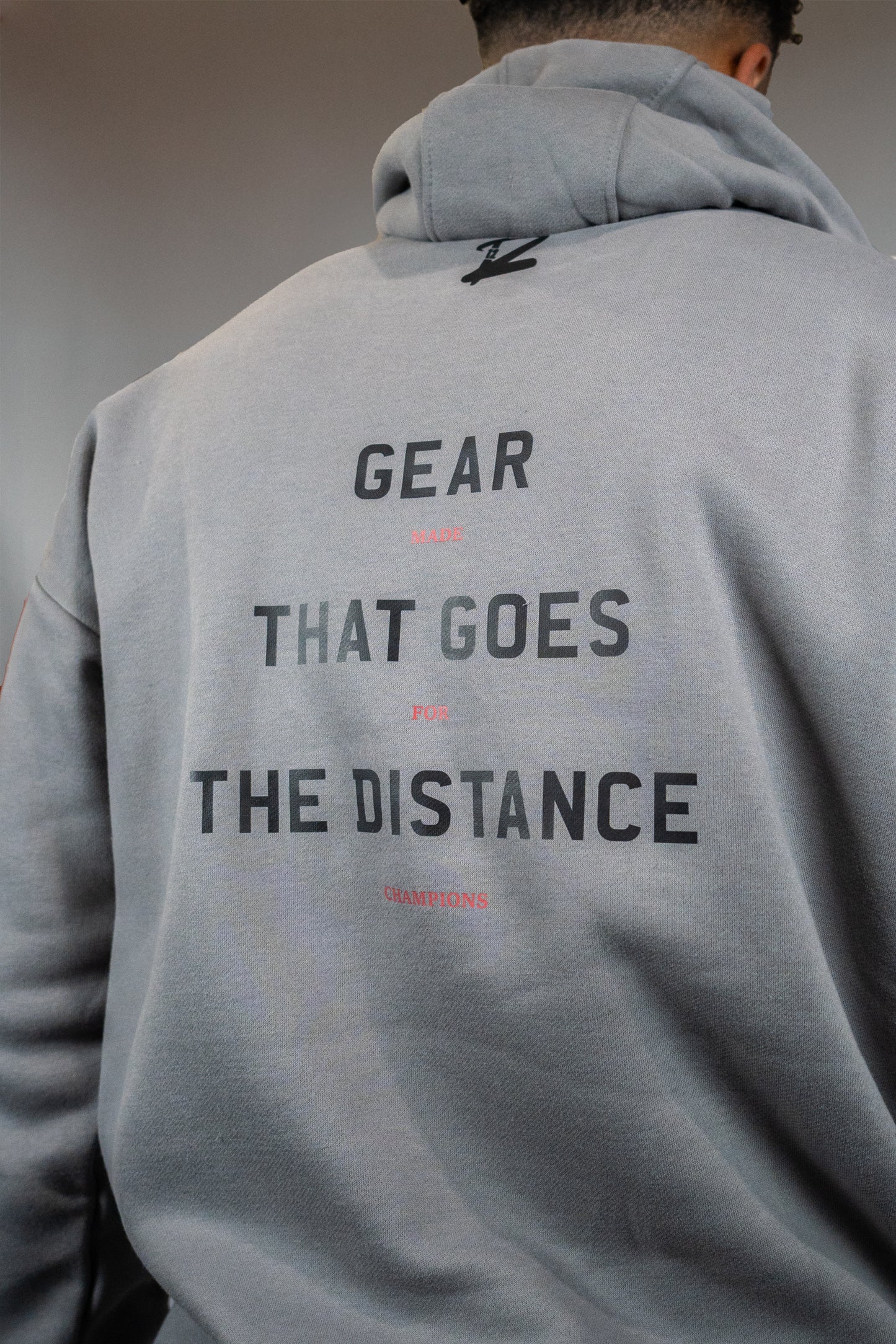 Gear That Goes The Distance Premium Oversized Hoodie (Grey)