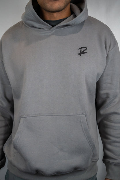 Survival Mode: Kill Or Be Killed Premium Oversized Hoodie (Grey)