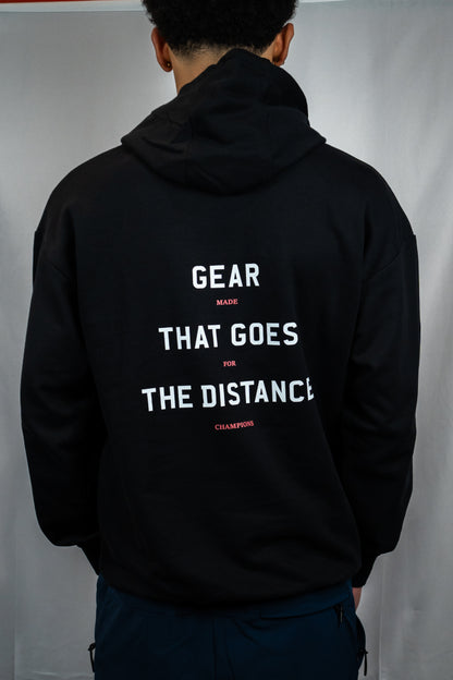 Gear That Goes The Distance Premium Oversized Hoodie (Black)