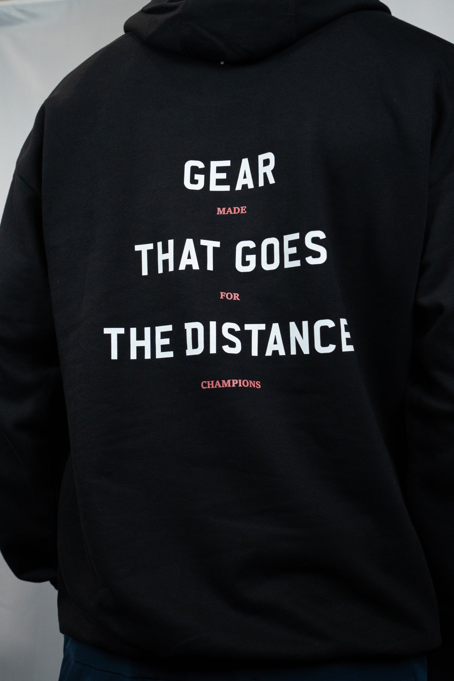 Gear That Goes The Distance Premium Oversized Hoodie (Black)